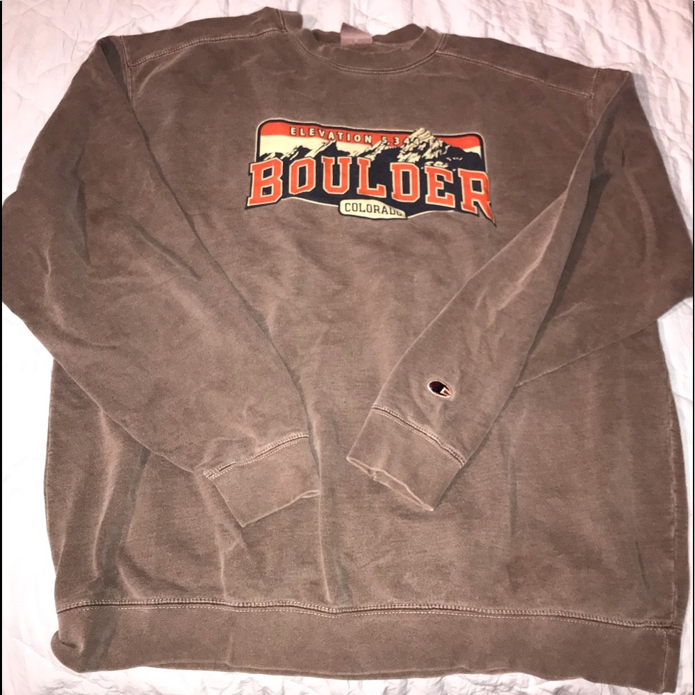 Boulder Colorado Champion Crew Neck Sweatshirt